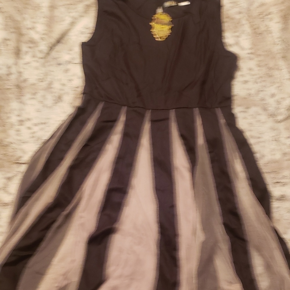 Nwt black and tan cocktail dress